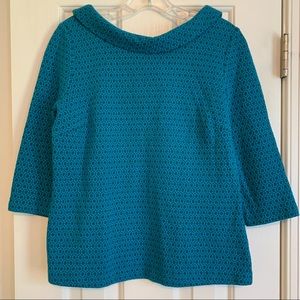 Boden retro look knit funnel-neck top